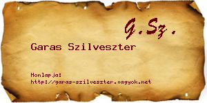 Garas Szilveszter névjegykártya