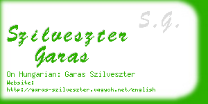 szilveszter garas business card